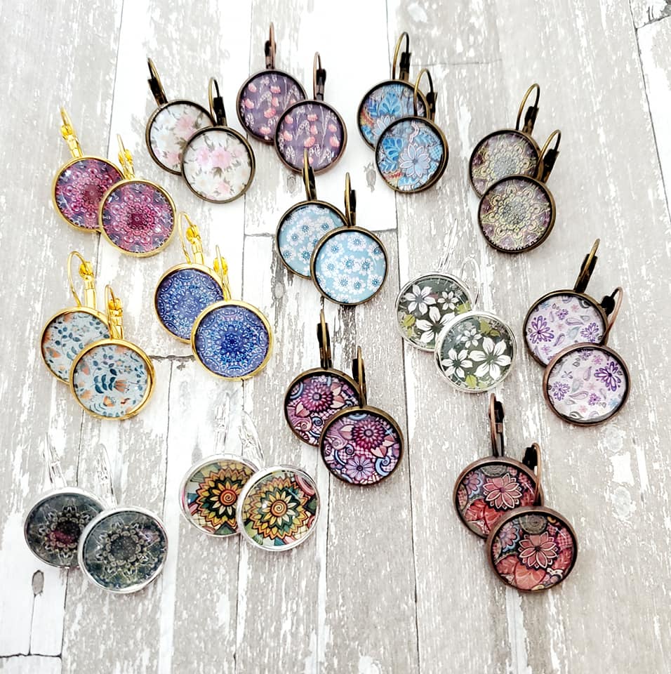 Mandala Style #9 - Lever Back Earrings