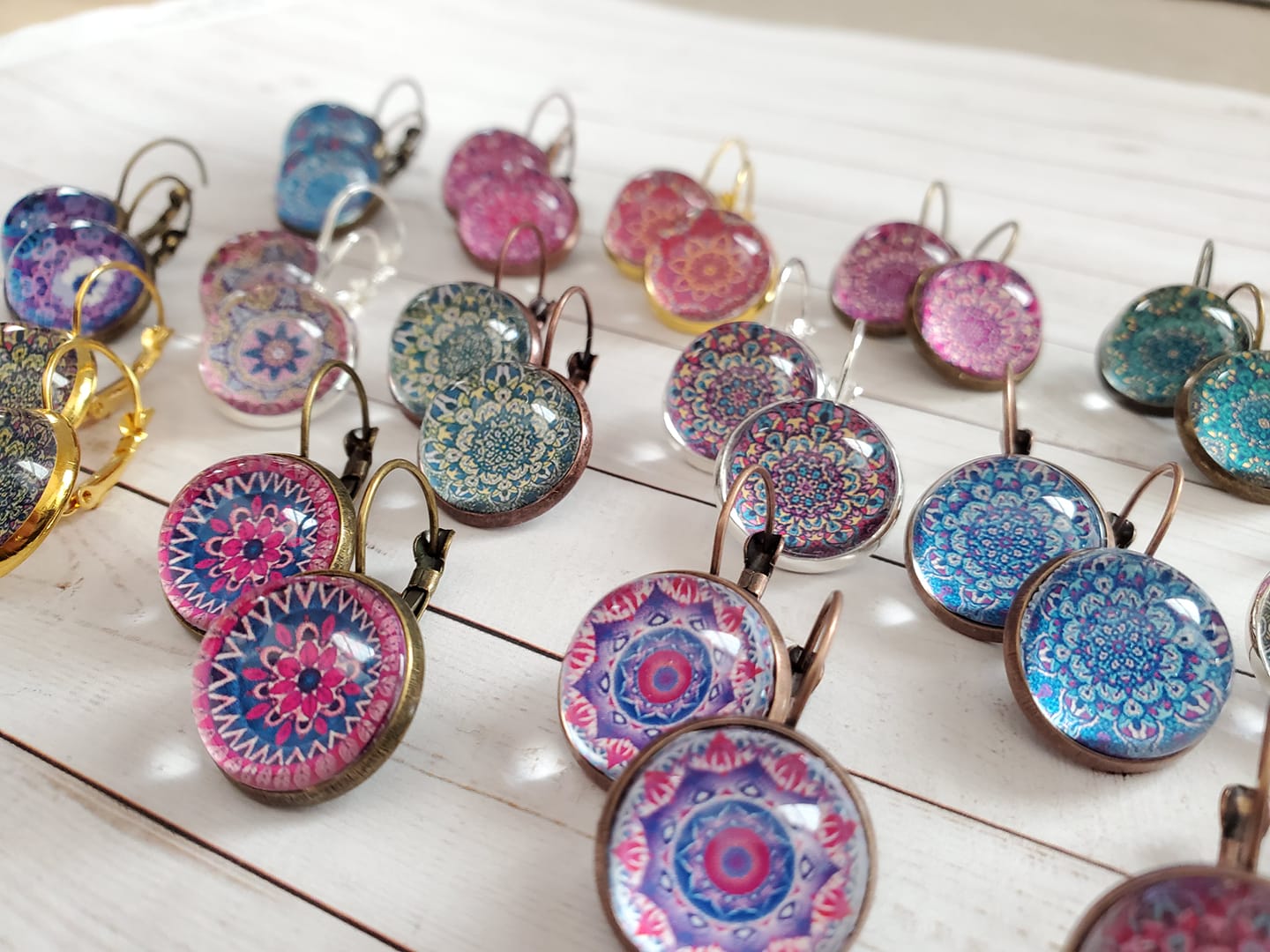 Mandala Style #9 - Lever Back Earrings