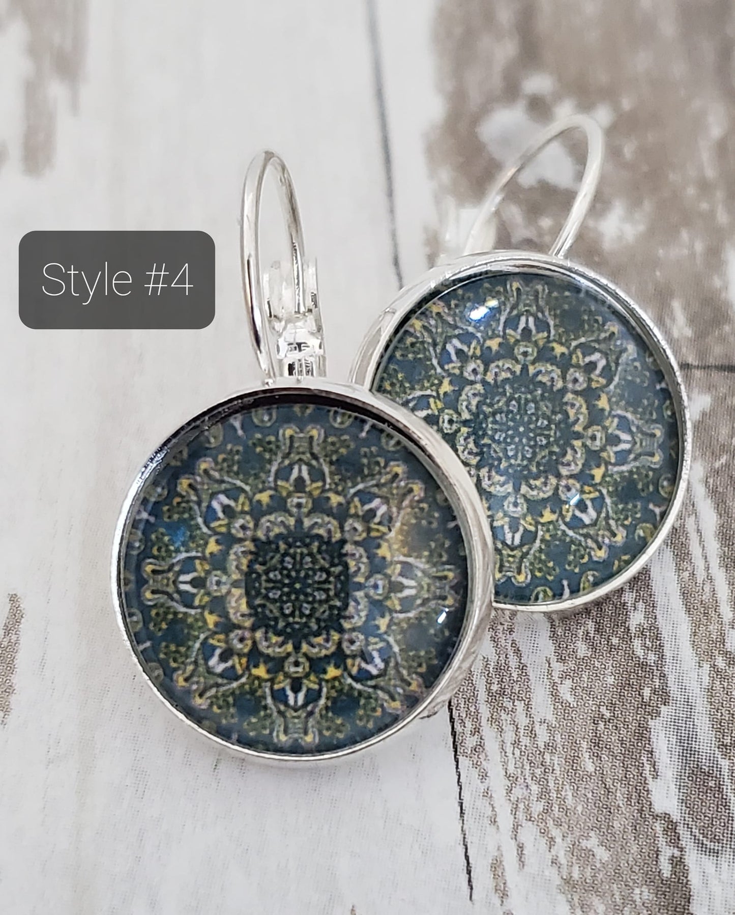 Mandala Style #4- Lever Back Earrings