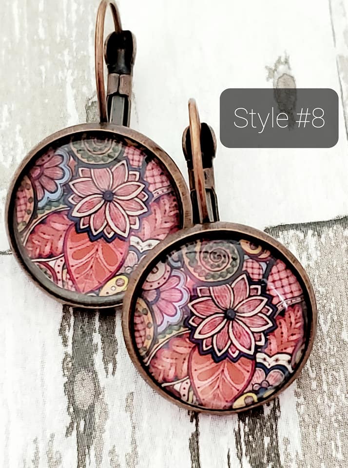 Mandala Style #8 - Lever Back Earrings