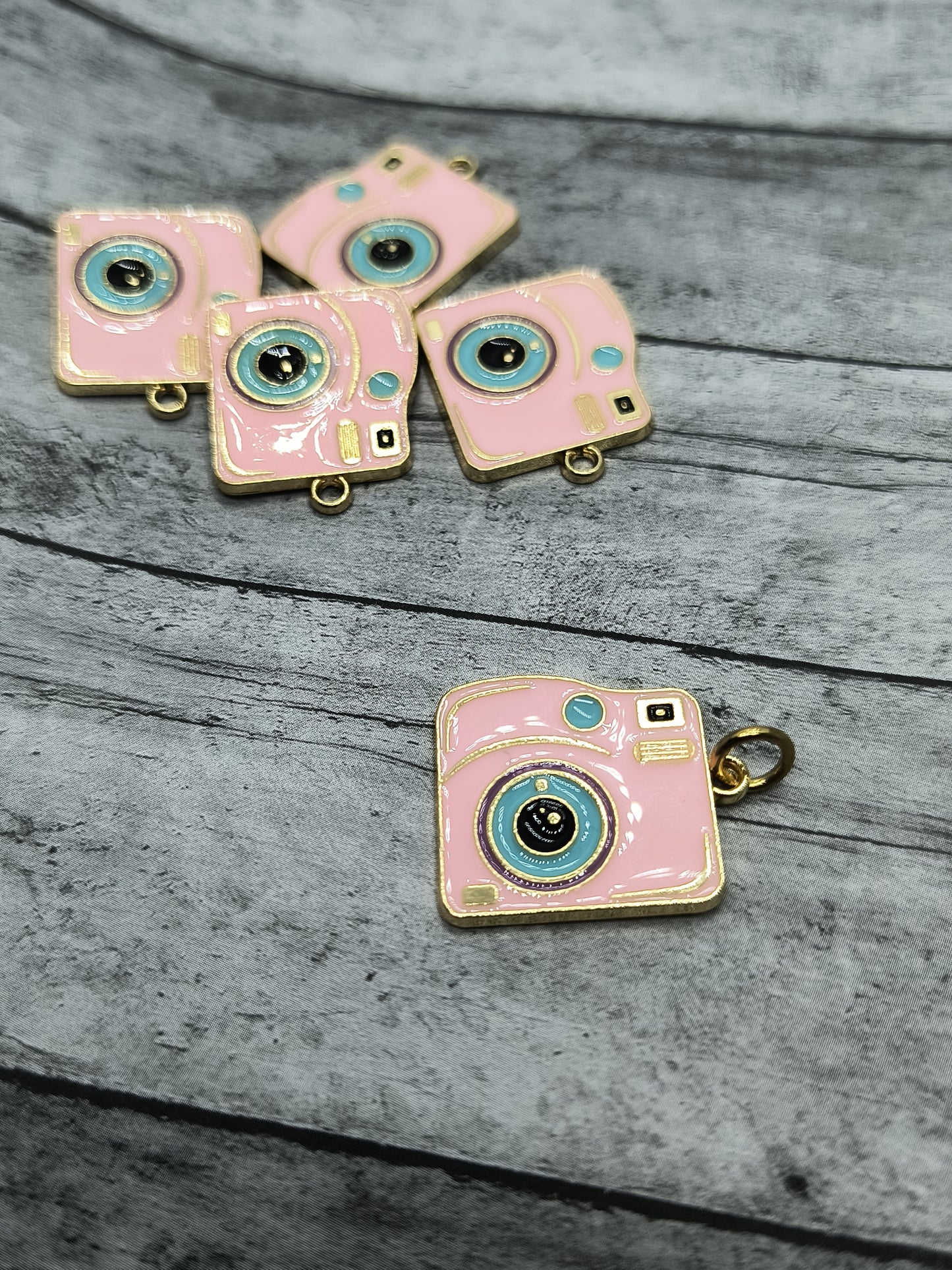 Pink Camera Charms