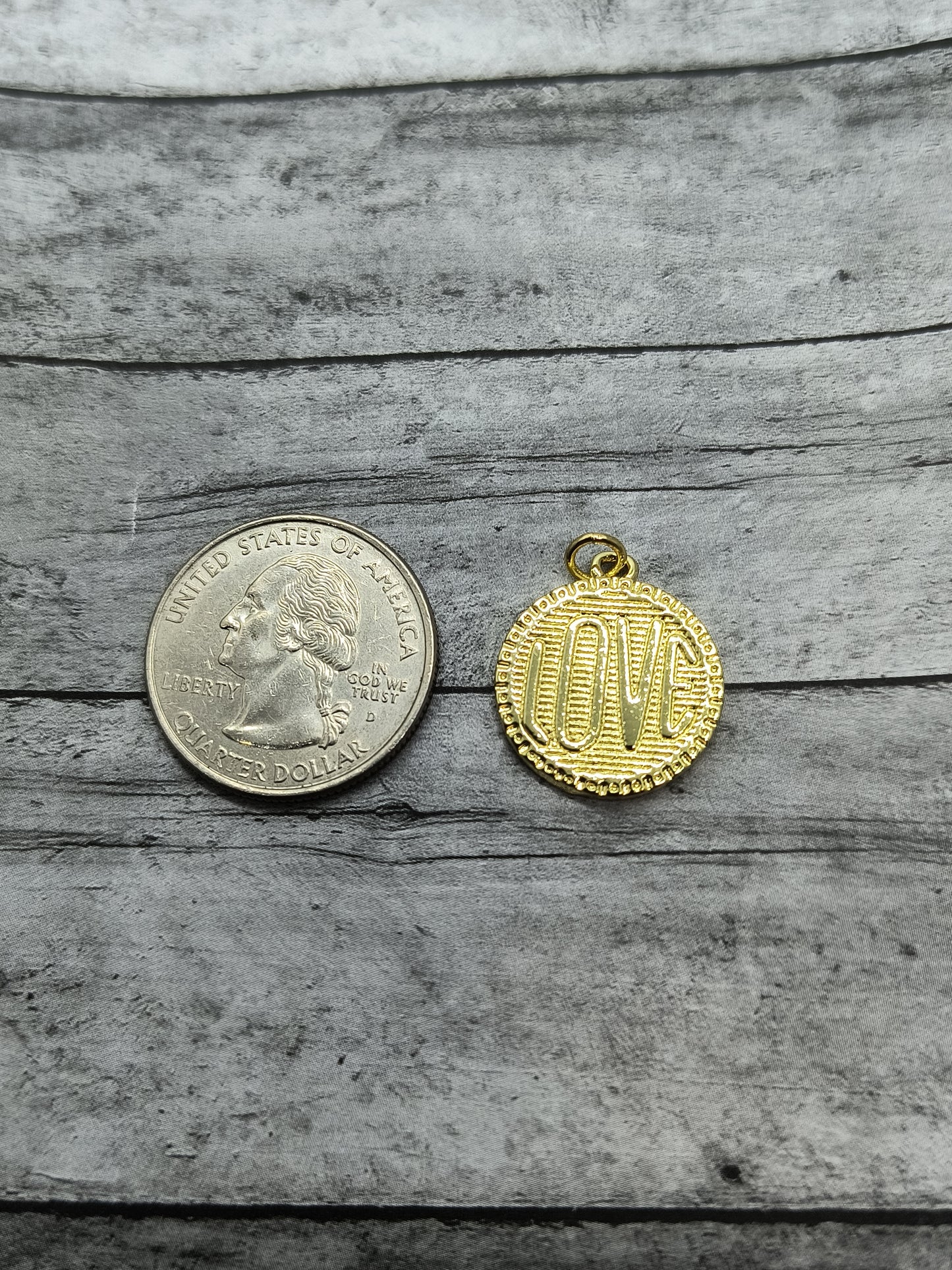 Circle Love Charms 18K Gold Plated