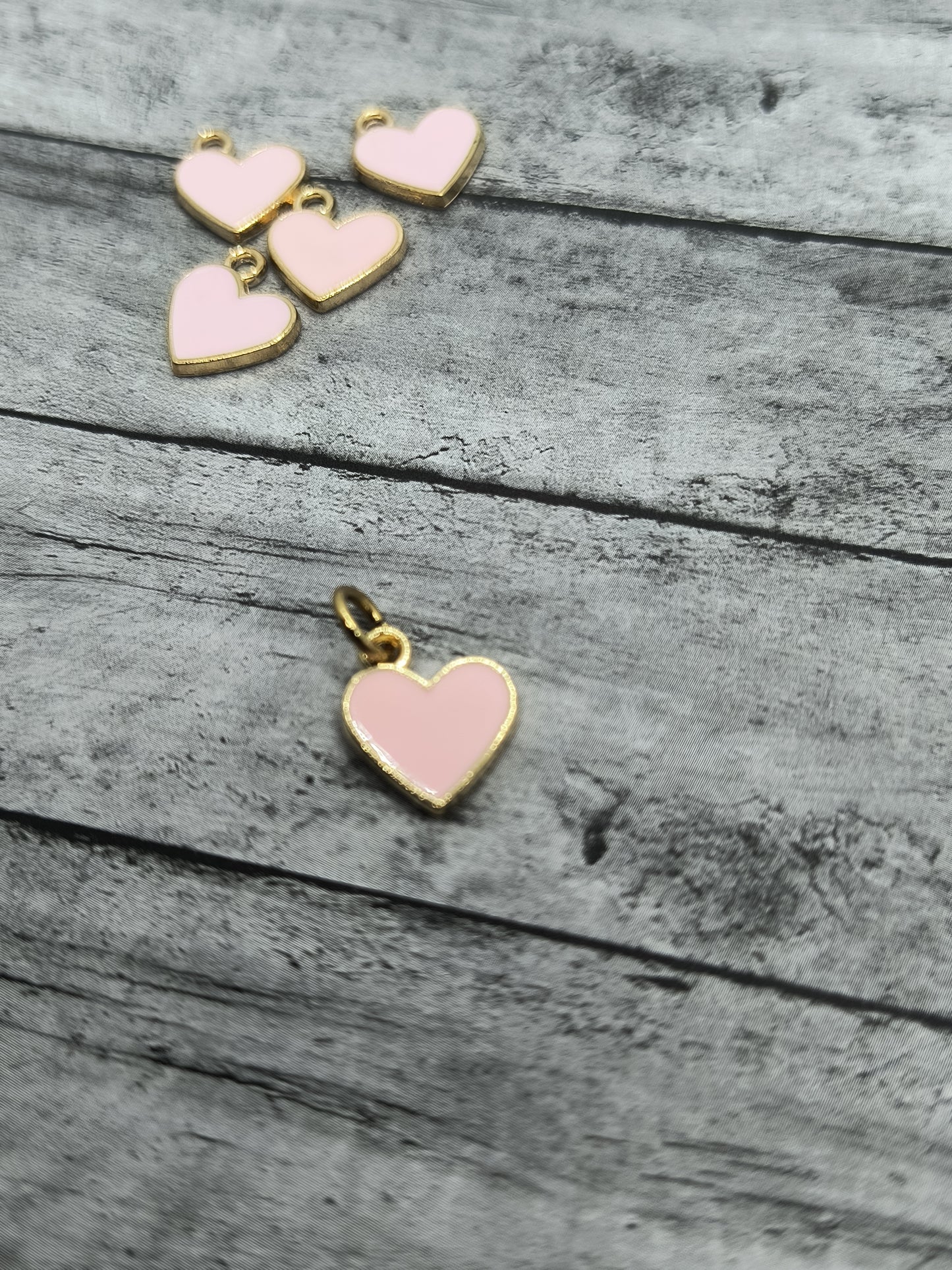 Pink Heart Charms