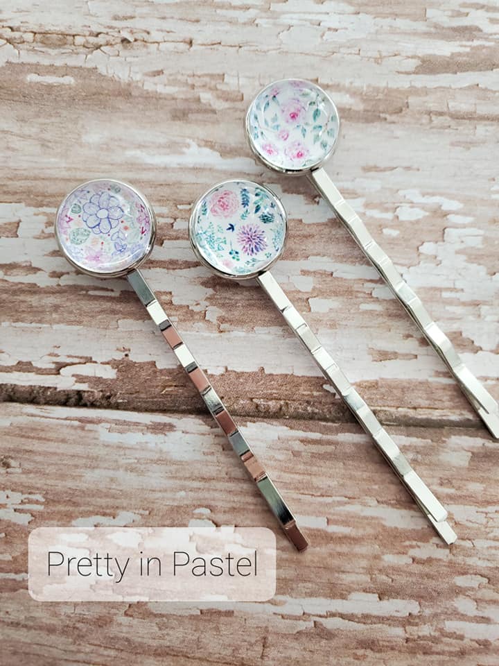 Hair Pins - Floral Pretty in Pastel (Set of 3)