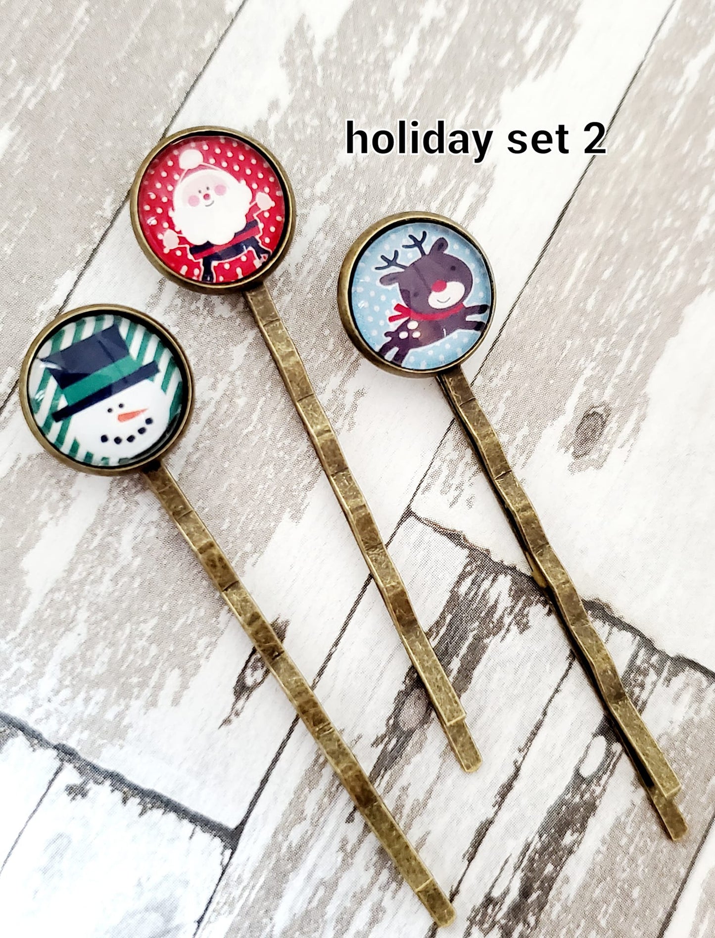 Hair Pins - Holiday Set #2 (Set of 3)