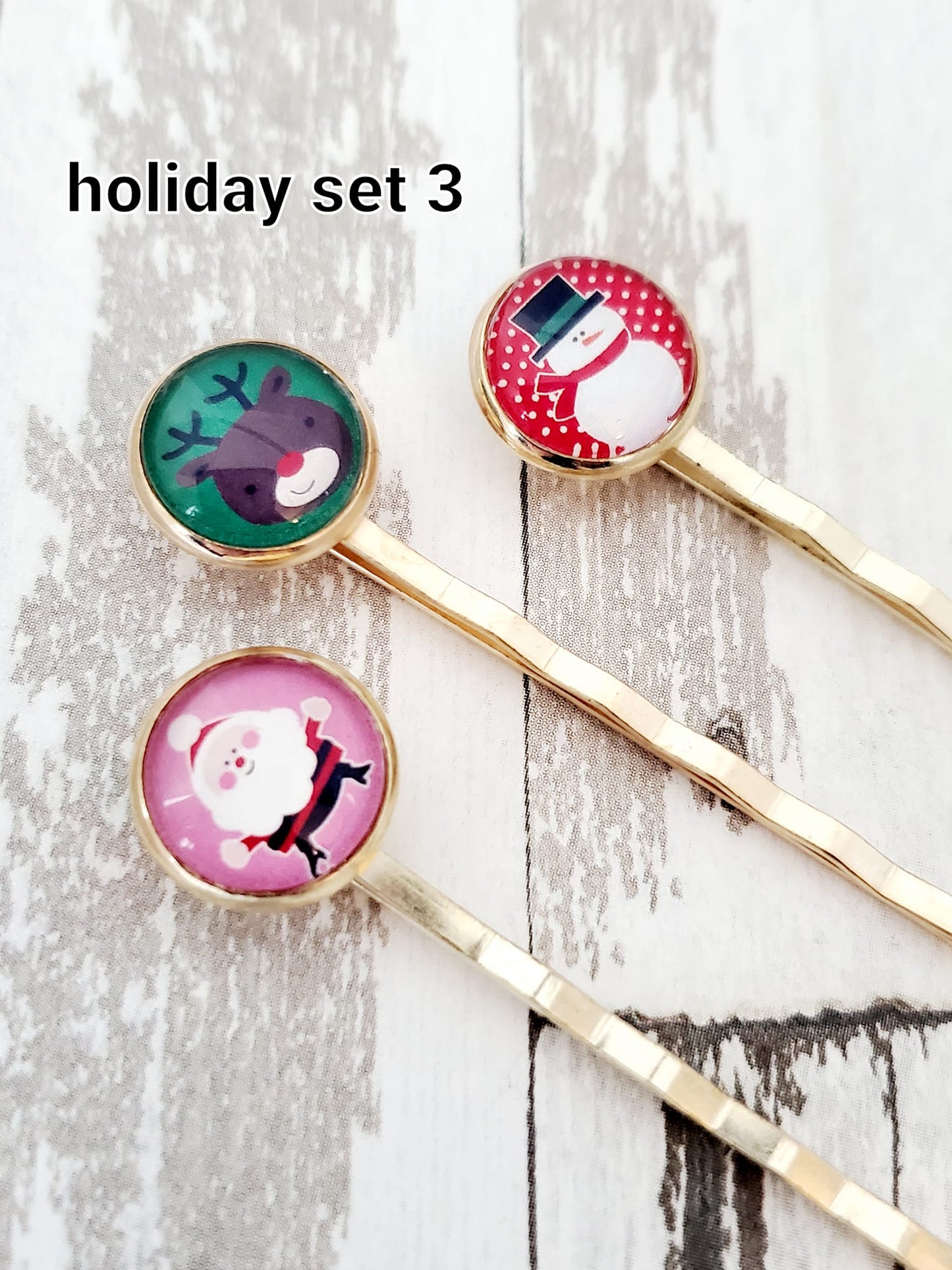 Hair Pins - Holiday Set #3 (Set of 3)