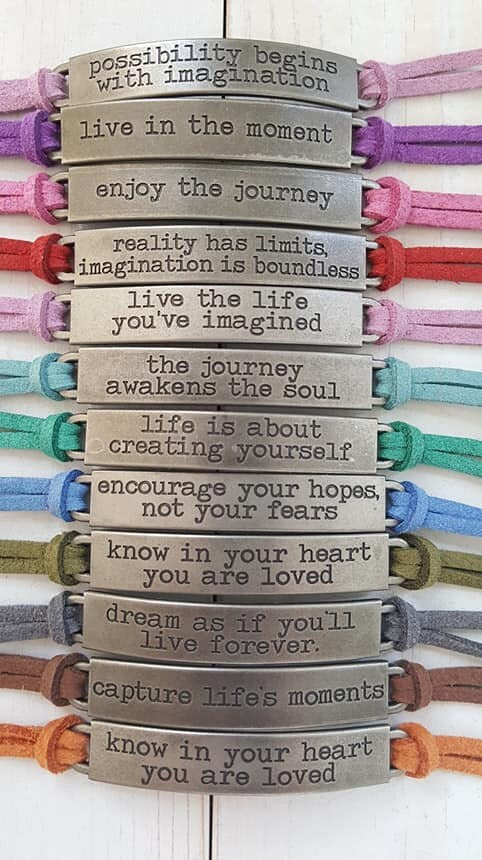 Word Band Mantra Stackable Inspiration Faux Suede Bracelet, Friend, Teacher, Coach, Birthday, Resolution, Graduate, graduation, grad, senior