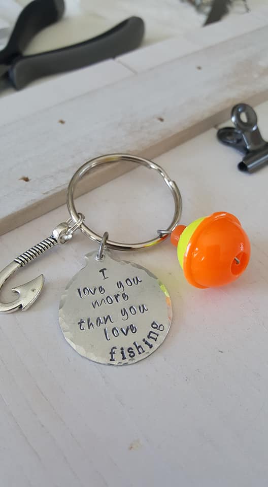 Fishing Key Chain "I love you more than you love fishing"