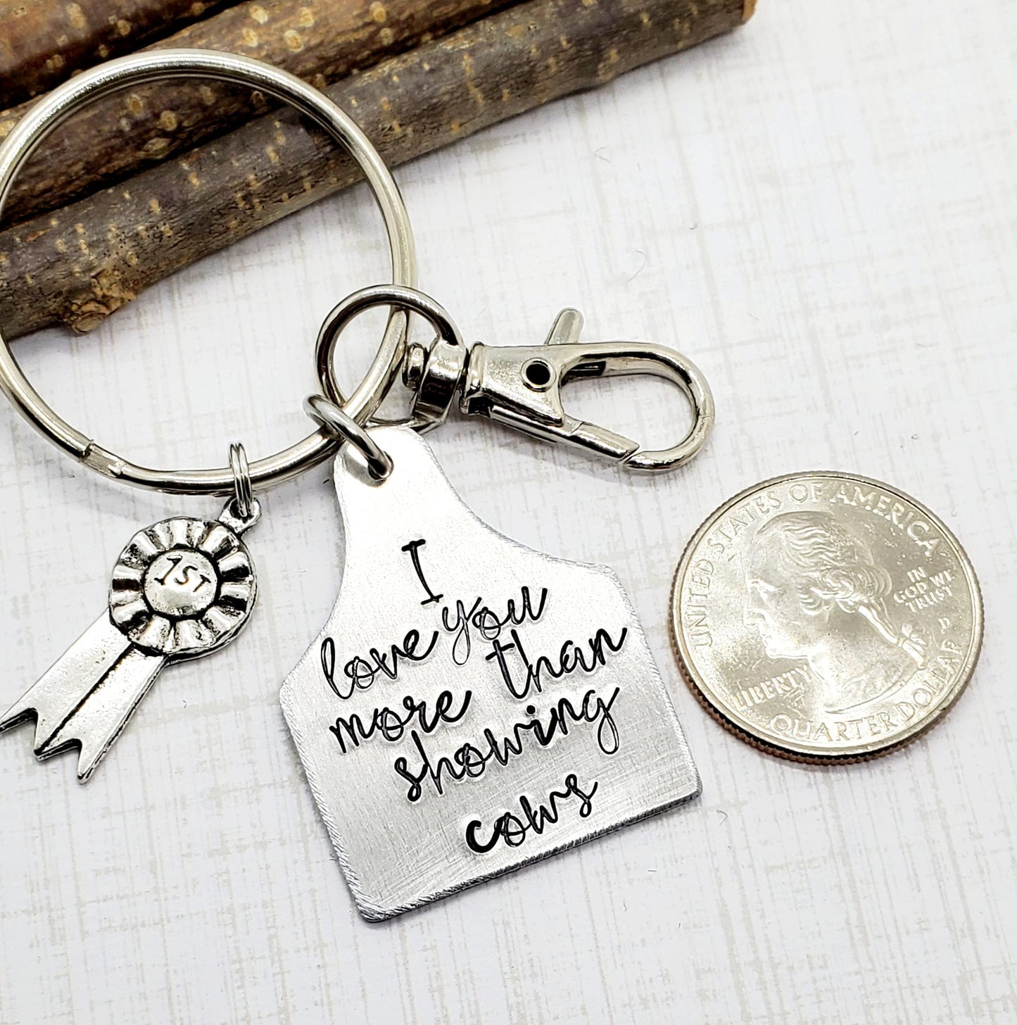 Key Chain "I Love you more than Showing Cows"