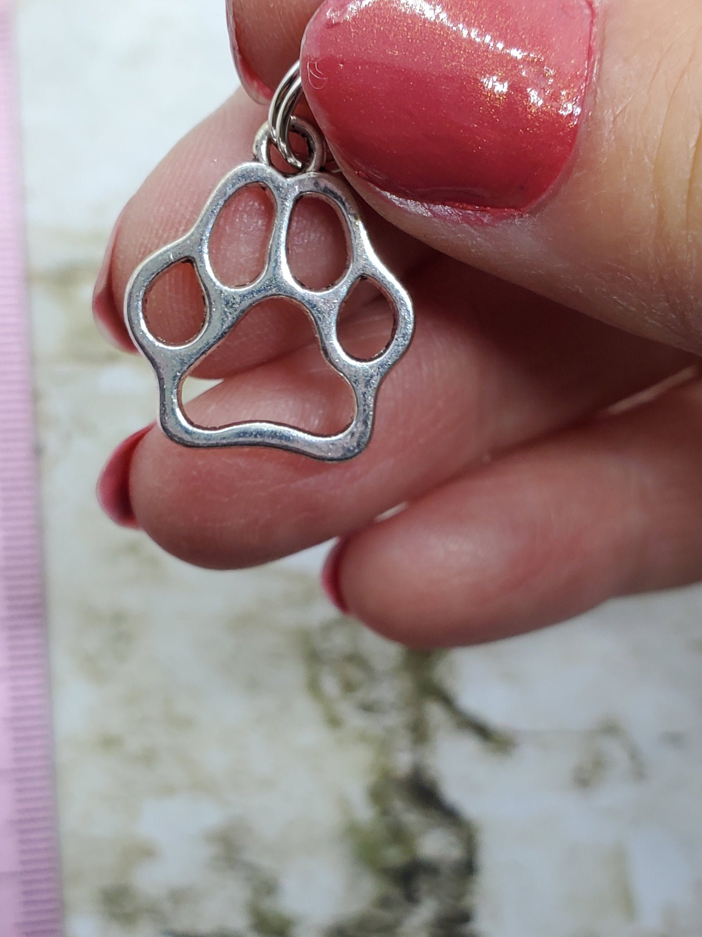 Paw Print Charm, Charm Bracelet, Tiger, Paw, Bear, Roar, Panther, Sports Mom, Team