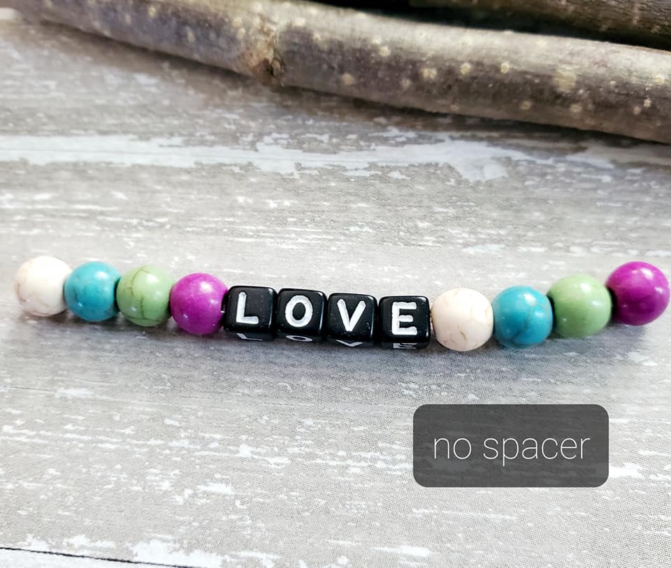 Beaded Inspirational Mantra Bracelet