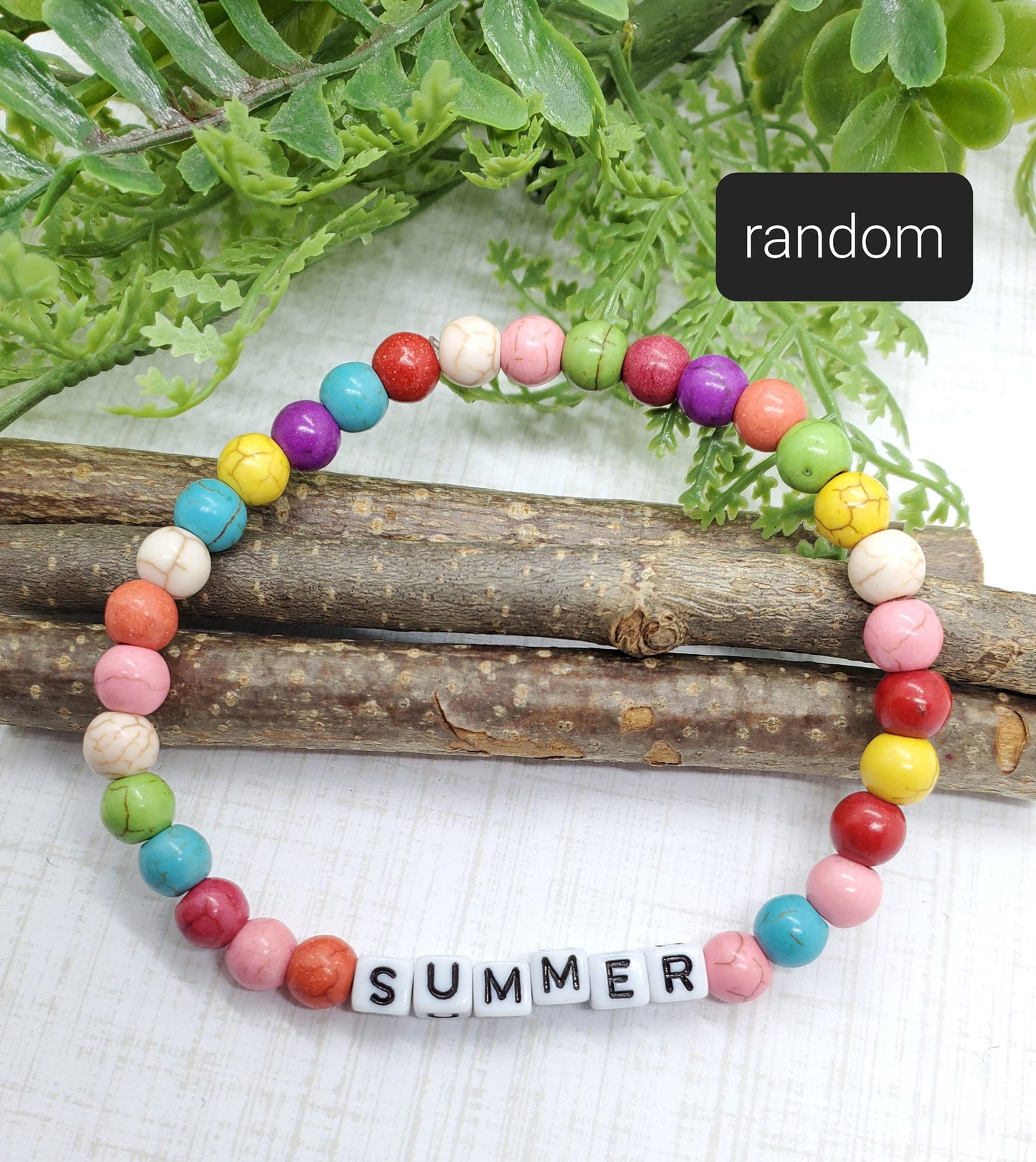 Beaded Inspirational Mantra Bracelet