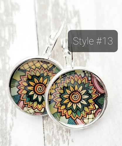 Mandala Style #13 - Lever Back Earrings