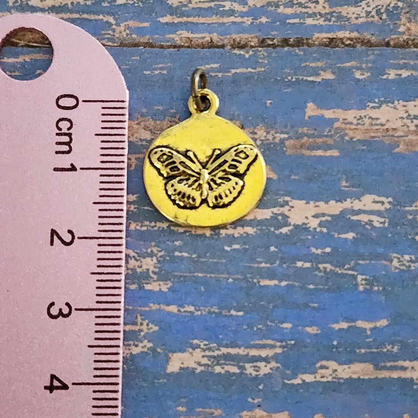 Gold Tone Butterfly Charm