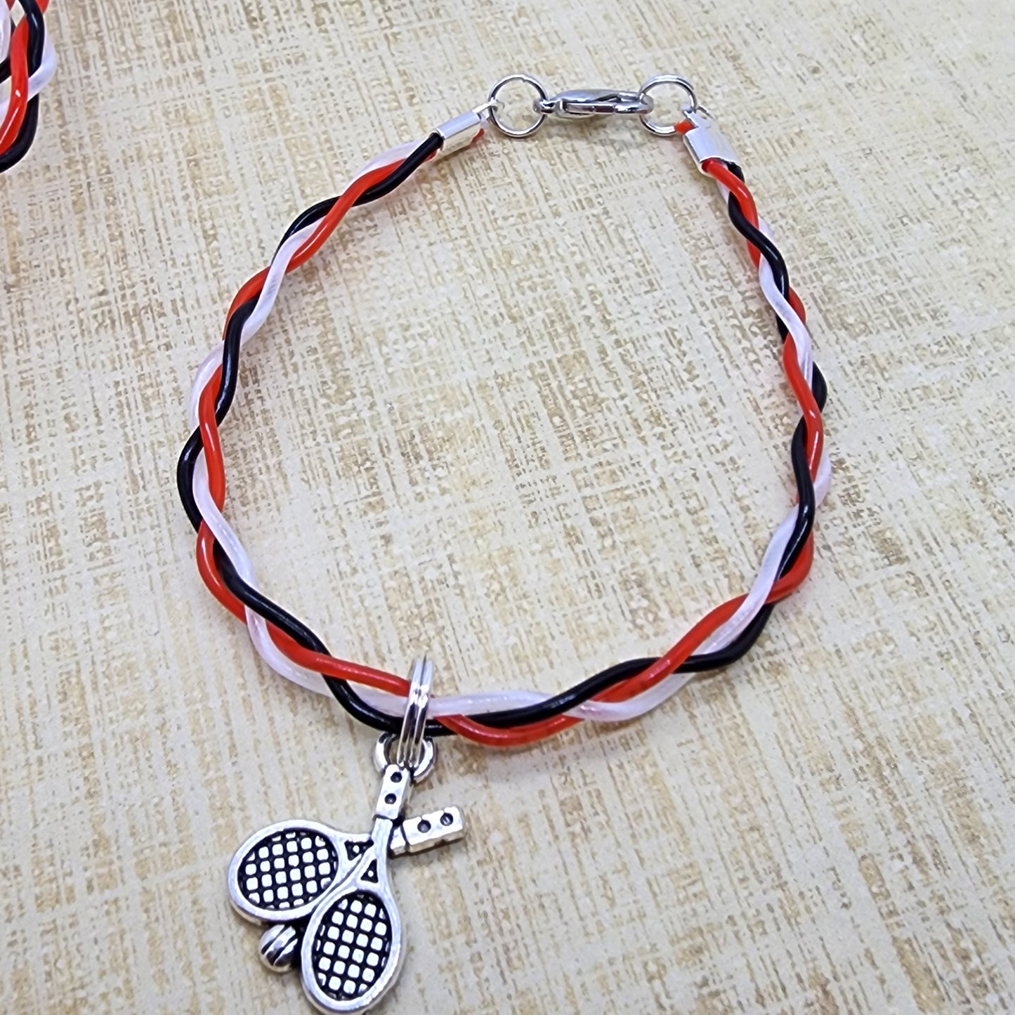 Tennis String Braclet with Charm Unique