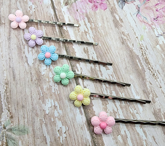 Floral Hair Bobbi Pins