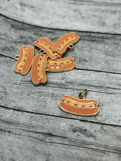 Hot Dog Charms