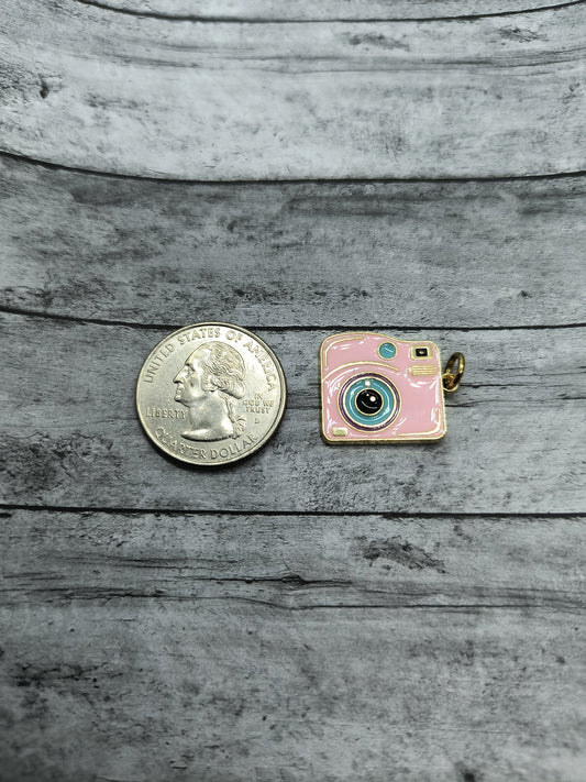 Pink Camera Charms