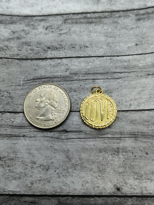 Circle Love Charms 18K Gold Plated