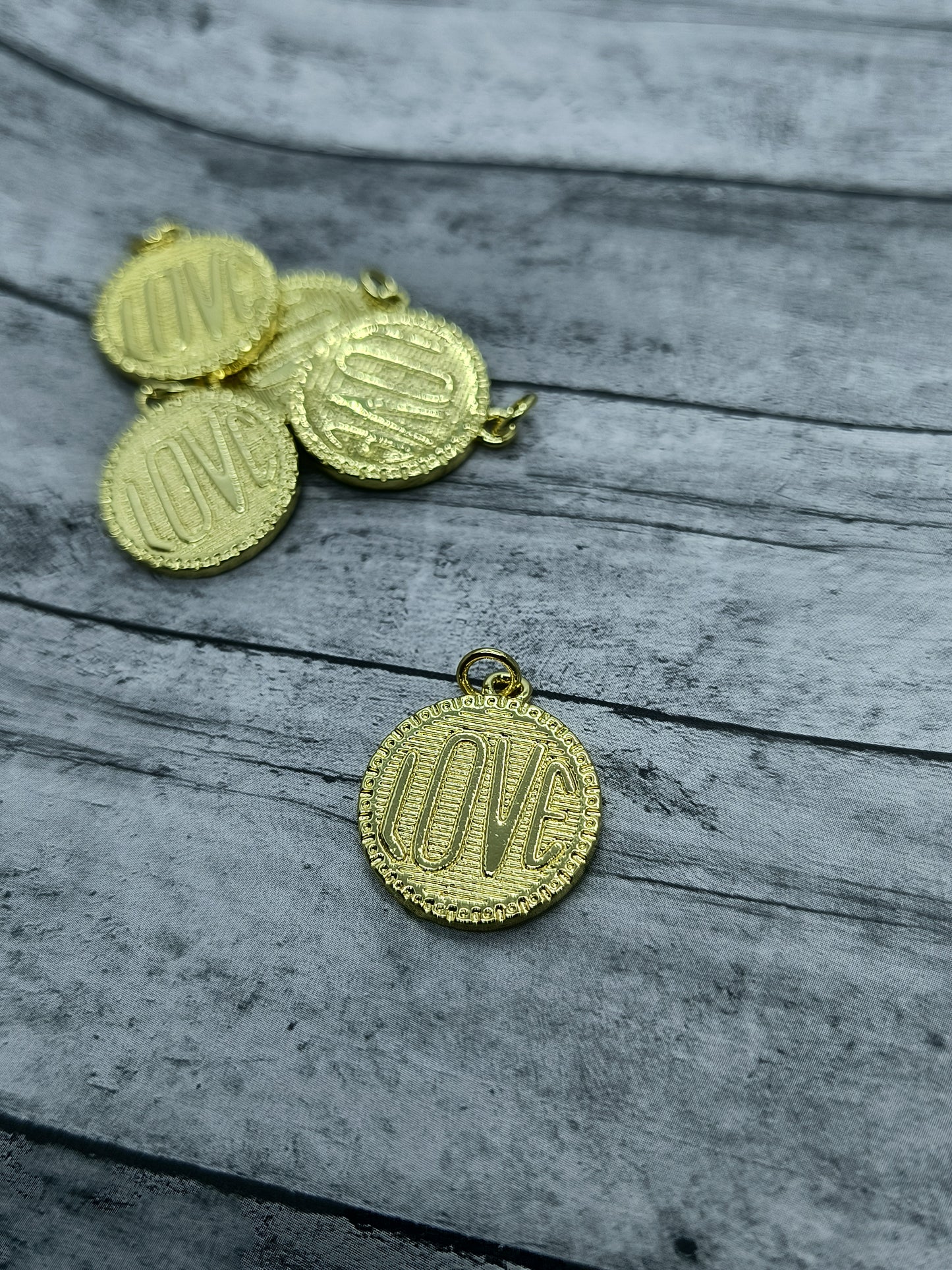 Circle Love Charms 18K Gold Plated