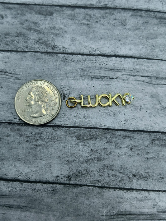 Lucky Word Charms 18K Gold Plated