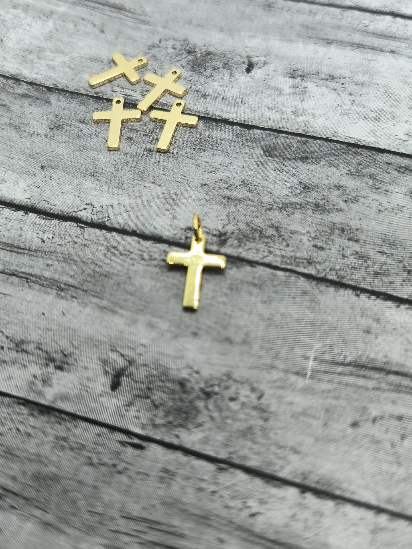 Cross Charms 18K Gold Plated