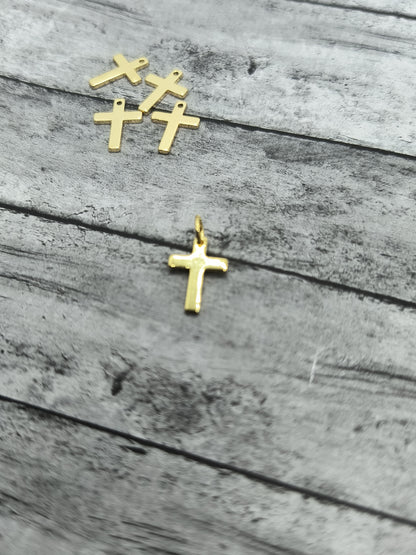 Cross Charms 18K Gold Plated