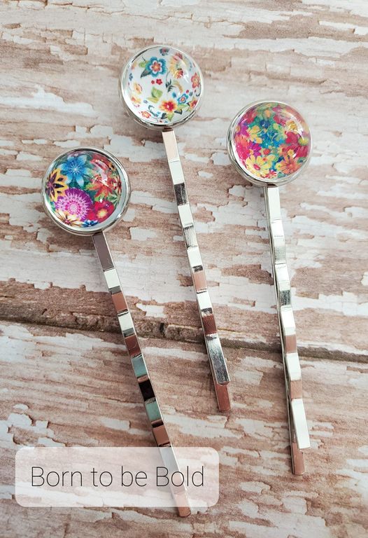 Hair Pins - Floral Born to be Bold (Set of 3)