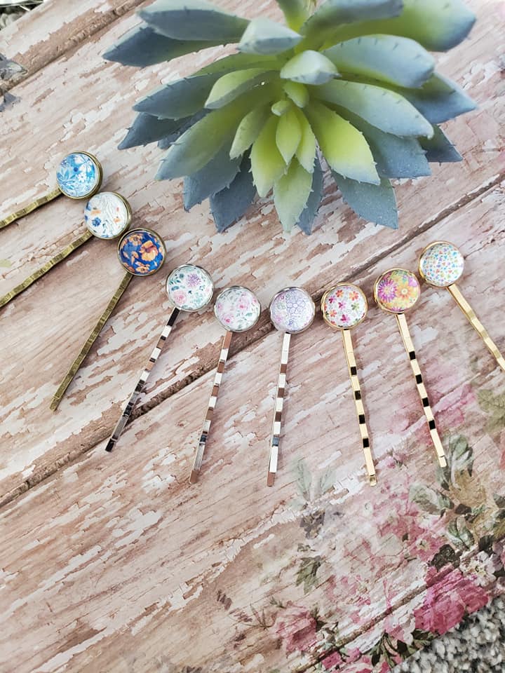 Hair Pins - Floral Cottage Love (Set of 3)