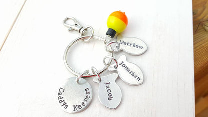 Daddy's Keepers Customizable Fish Key Chain Gift Set