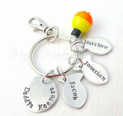 Daddy's Keepers Customizable Fish Key Chain Gift Set